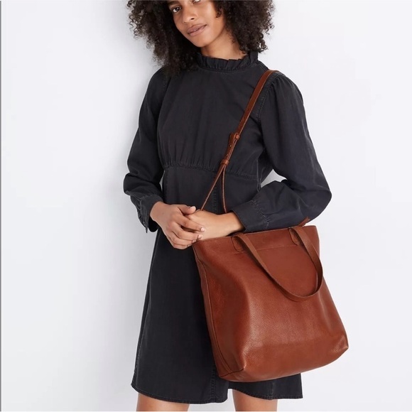 The Zip-Top Medium Transport Leather Tote - Picture 3 of 9